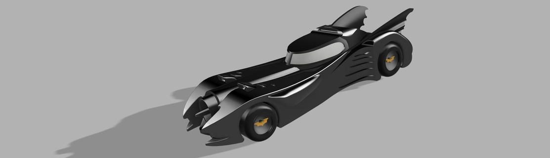 batmobile batman dc toy 3d print model - Mito3D