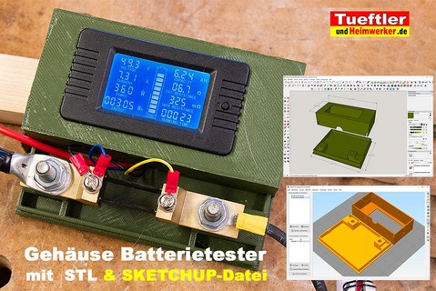 batterietester stl und sketchup datei battery gauge test device tester pzem-015 3d print model - Mito3D