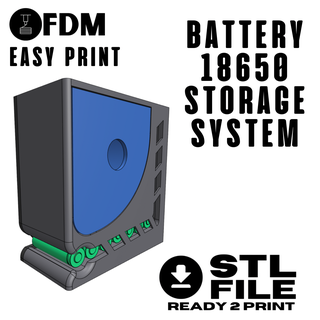 batteria 18650 Conservazione sistema scatola batterie elettronica arduino officina 3d print model - Mito3D