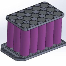 batería de 3 x 5 18650 varios la 3d impresión poder electricidad 3d print model - Mito3D