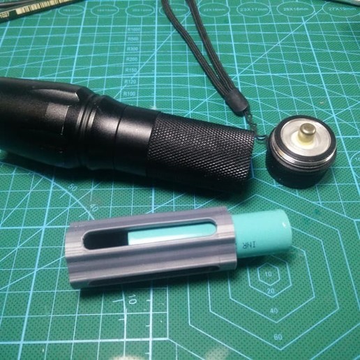 battery adapter 18650 26650 gadget batteryadapter 3D print model - Mito3D