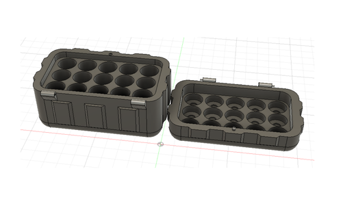 battery box - updated holder case cube 3d print model - Mito3D