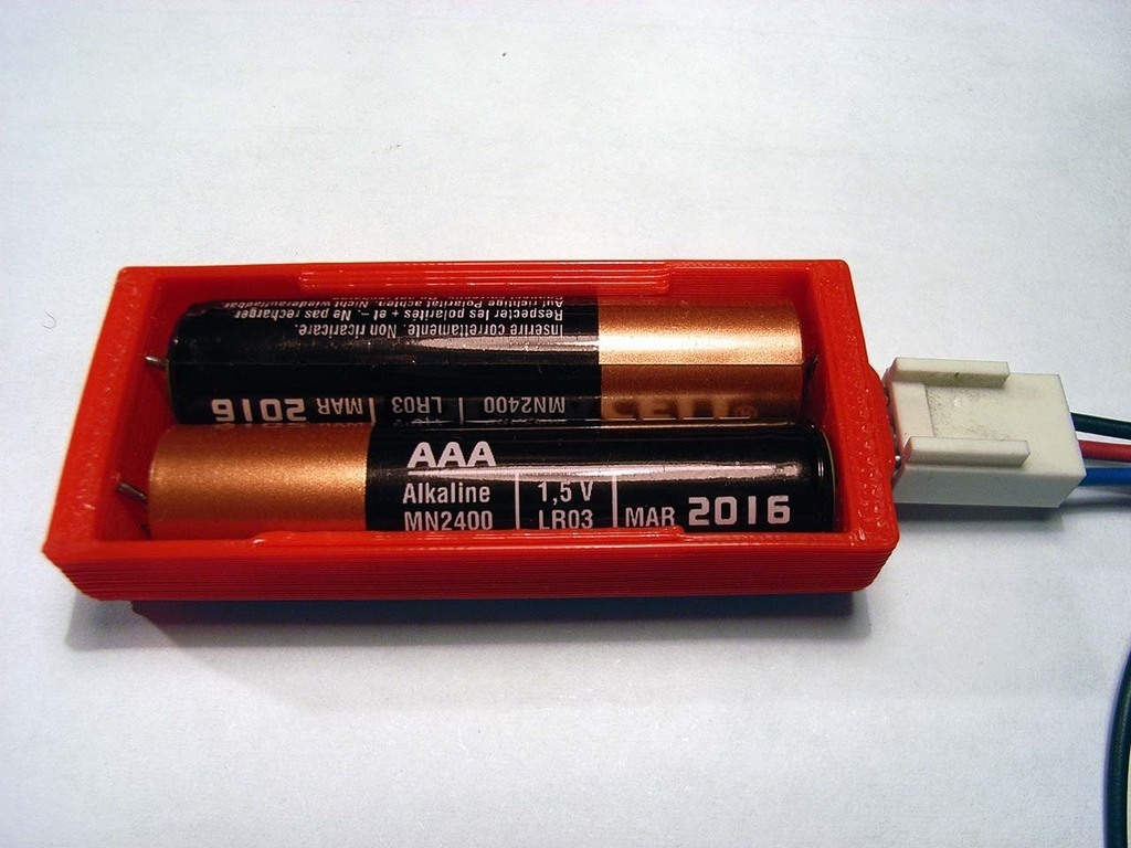 Batterie Fall Mantel aaa Adapter Halter Unterstützung Elektronik 3D print model - Mito3D