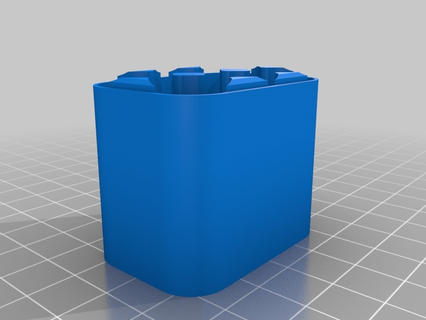 batterie Cas gaine aa 6 bas personnalisé conteneurs boîte organisation espace rangement 3d print model - Mito3D