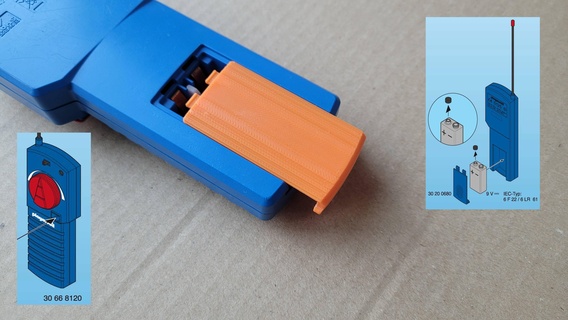 pil örtmek kılıf Playmobil uzak kontrol rc train setleri 3d print model - Mito3D