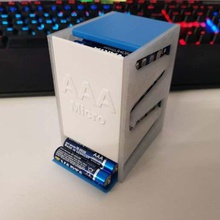 batteria dispenser aaa micro batteriespender casa office porta batterie titolare la del 3d print model - Mito3D