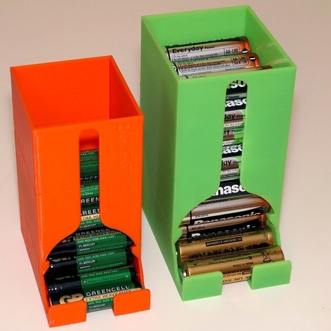 Akku dispenser box aa-aaa-Batterien home - Organisation Batterie-Halter Akku-dispensor Akku-box aa-Batterie aaa-Batterie 3D print model - Mito3D