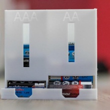 batería dispensador de doble aaa y aa casa las baterías el distribuidor 3d print model - Mito3D