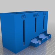 batería dispensador hodador caja organización 3d print model - Mito3D