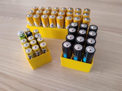 battery holder batteries storage 3d print model - Mito3D