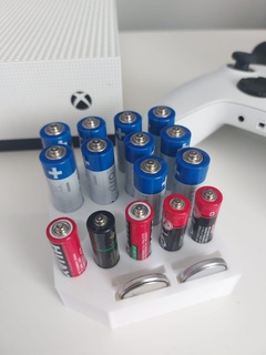 batería soporte aaa pilas caja aa 3d print model - Mito3D