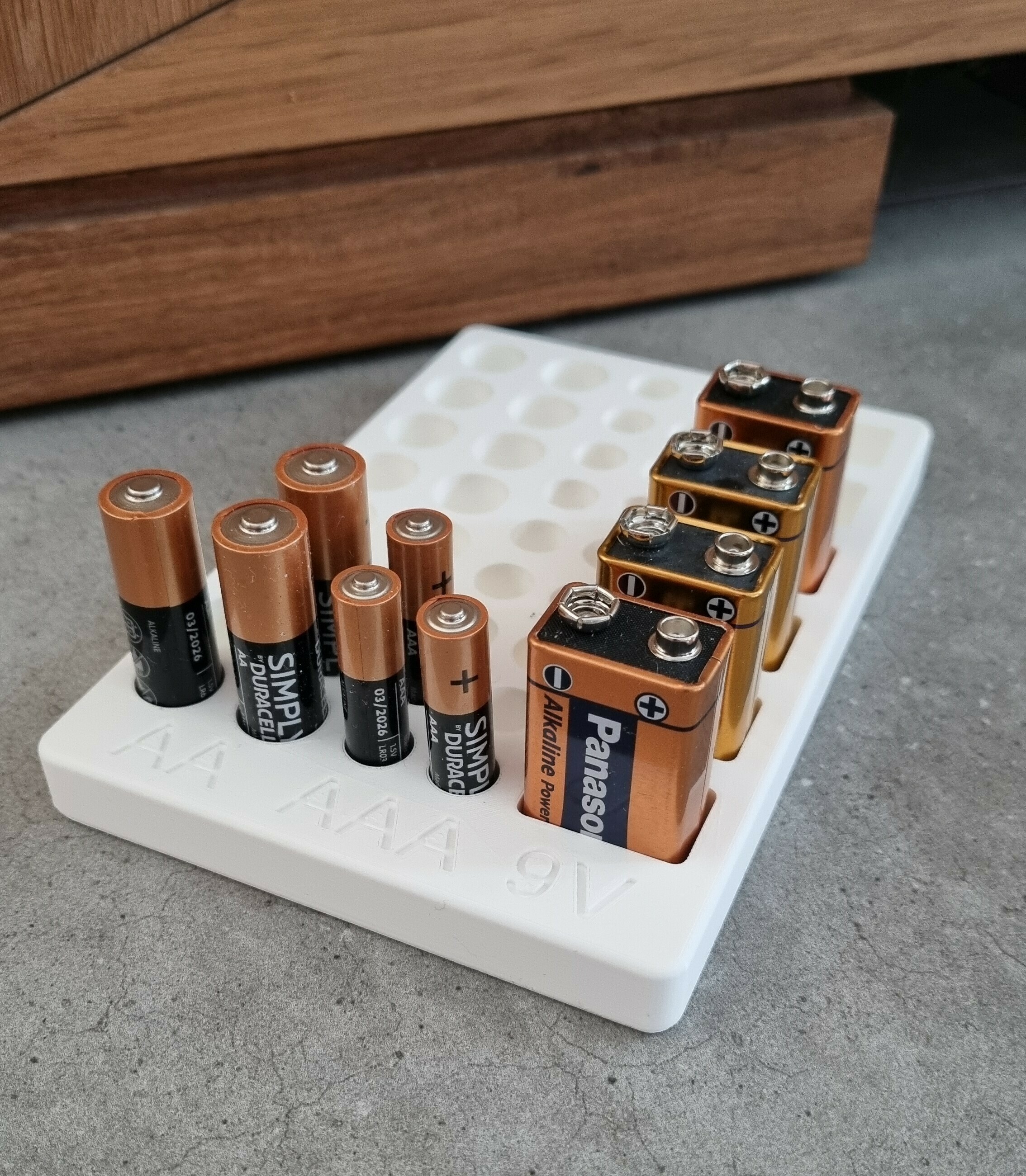 bateria suporte aa aaa 9v baterias 3D print model - Mito3D