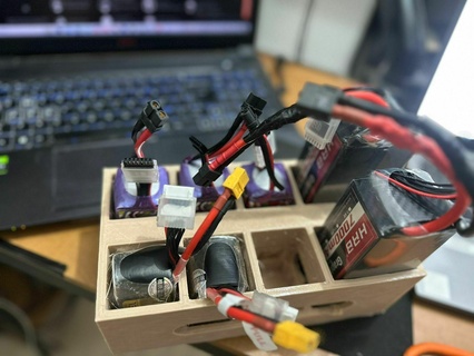 battery organizer fpv drone 3d print model - Mito3D