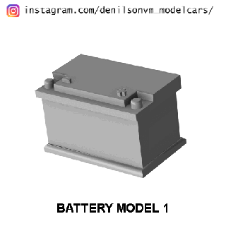 batteria pacco 1 24 25 modello macchina bateria connettore terminale diorama rc pressofuso 3d print model - Mito3D