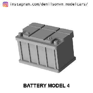 batería paquete 2 1 24 25 modelo coche vehiculo bateria conector terminal diorama rc fundido presión 3d print model - Mito3D