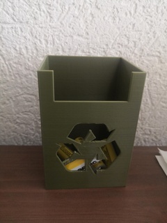 battery recycling box batteries waste 3d print model - Mito3D