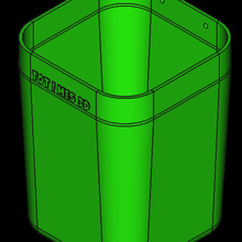 reciclaje de baterías cubo casa las contenedor la chimenea vivienda aditamentos 3d print model - Mito3D