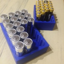 Akku-Aufbewahrungsbox home aaa-Batterie-Speicher Batterie-Halter Batterie-Speicher-Fall boitier Haufen Container 3d print model - Mito3D