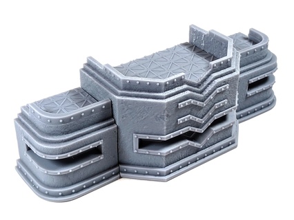 battle bunker 40 000 fdm resin terrain wargames wargaming warham defence imperial 28mm bastion fortress scatter pre-supported trenches concrete 3d print model - Mito3D