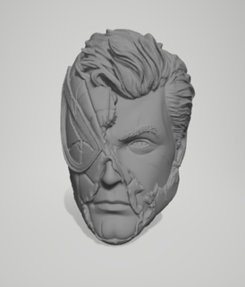 batalha danificar homem Aranha cabeça 1 12 Marvellegends arte mezco mafex 6 polegada escala 3d print model - Mito3D