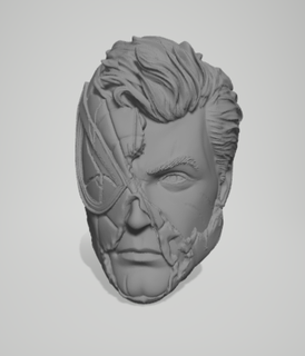 battle damage spiderman head 1 12 marvellegends art mezco mafex 6 inch scale 3d print model - Mito3D