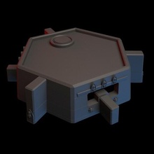battaglia Gotico bunker 40k warhammer gioco scenario 40000 d 28mm 3d print model - Mito3D