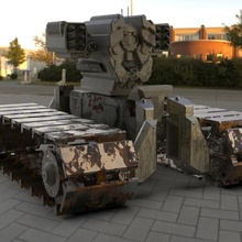 battle mech tracked battletech battlemech robot battlebot bot 3d print model - Mito3D