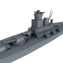 battaglia nave Yamato ww2 gioco giocattolo pistola arma cannone Giappone guerra world wide giapponese Marina Militare imperiale 3d print model - Mito3D