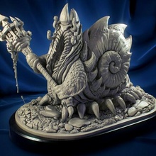 batalha Caracol monstro épico criatura fera assustador Horror 3d print model - Mito3D