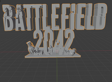 champ bataille 2042 logo 3d print model - Mito3D