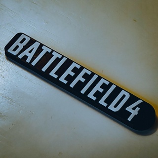 battlefield 4 keychain Art ea says aek noob gaming bf4 3d print model - Mito3D