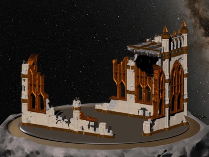 battlefield builder - free ruin 3 grimdark future imperial imperium terrain wargame wargaming scifi games game 3d print model - Mito3D