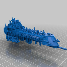 flota batalla gótico imperial justicia clase acorazado bfg astronave pasatiempo 3d print model - Mito3D