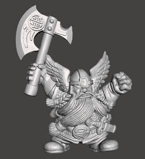 battlemaul 59 dwarf hero Game war hammer d&d dungeons and dragons quest 3d print model - Mito3D