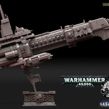 battleship adeptus mechanicus game 3dprint art warhammer games table 3d print model - Mito3D