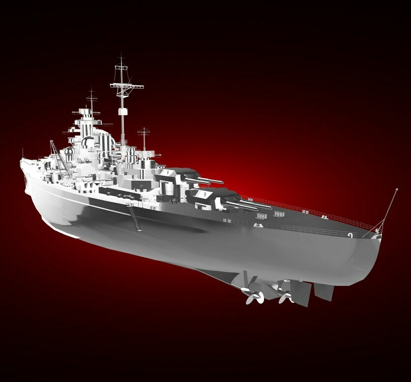 savaş gemisi Bismarck ev gemi korsan amiral haydut Corsair tekne Gemi nef barikat sandık bağırmak prova argosy omurga firkateyn deniz Donanma 3D print model - Mito3D