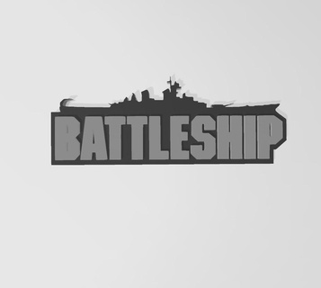 corazzata logo gioco film battaglia nave navi guerra Barche esercito 3d print model - Mito3D