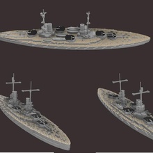 acorazado sms kaiser 1 de 2000 juego ww1 el buque guerra jutlandia marina alemana 2400 3000 1200 3d print model - Mito3D