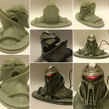 battlestar galactica cylon busto arte 3d print model - Mito3D