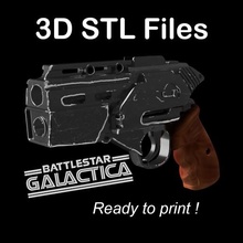 battlestar galactica handgun 2004 tv gadget gun cosplay sf 3d print model - Mito3D