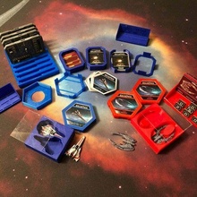 battlestar galactica starship battles bsg card holder hexagon science fiction tv show games 3d print model - Mito3D