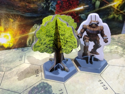 Battletech alfa vuruş ağaç standee temel oyun 3d print model - Mito3D