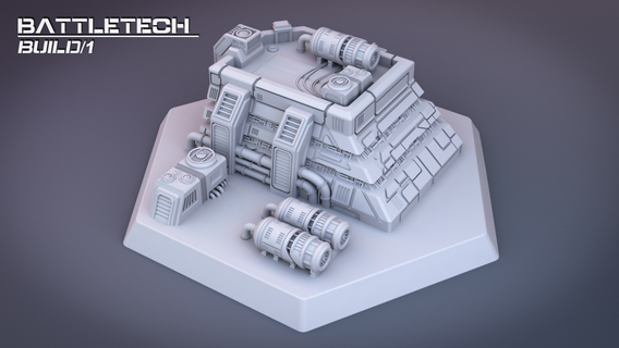 Battletech bina 1 fantezi hayran Sanat mekanik tasarım mechwarrior oyun iç küre yazı tahtası savaş oyunu Davion Kurita liao Marik Steiner yapı haus 3d print model - Mito3D