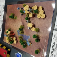 battletech desert 2 hex hills game toy tabletop terrain gaming 6mm 3d print model - Mito3D