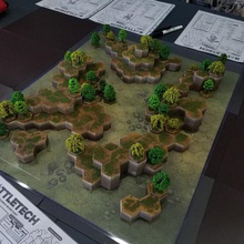 battletech grasslands 3 hex hills game toy tabletop terrain gaming 6mm 3d print model - Mito3D