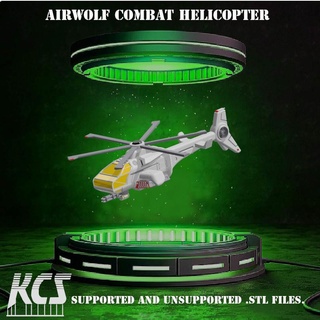 battletechnologie airwolf combat hélicoptère Battletech 6mm 10mm 15mm 28mm scifi sci 3d print model - Mito3D