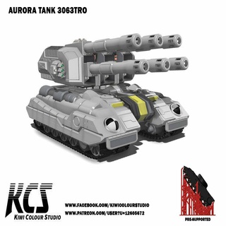 Battletechnology aurora serbatoio battletech 6mm 10mm 15mm 28mm scifi sci fi 3d print model - Mito3D