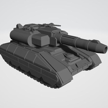 battletechnology demolisher tank 2 turrets game battletech scifi 3d print model - Mito3D