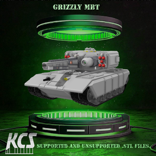 battletechnologie grizzly mbt Battletech 6mm 10mm 15mm 28mm scifi sci réservoir 3d print model - Mito3D