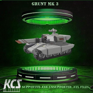 battletechnology grunt mk3 battletech 6mm 10mm 15mm 28mm scifi sci-fi tank 3d print model - Mito3D